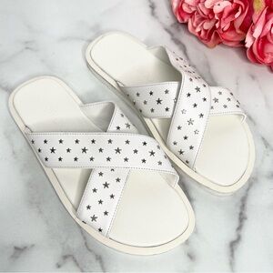 JIMMY CHOO Palmo Star Studded Leather Slides